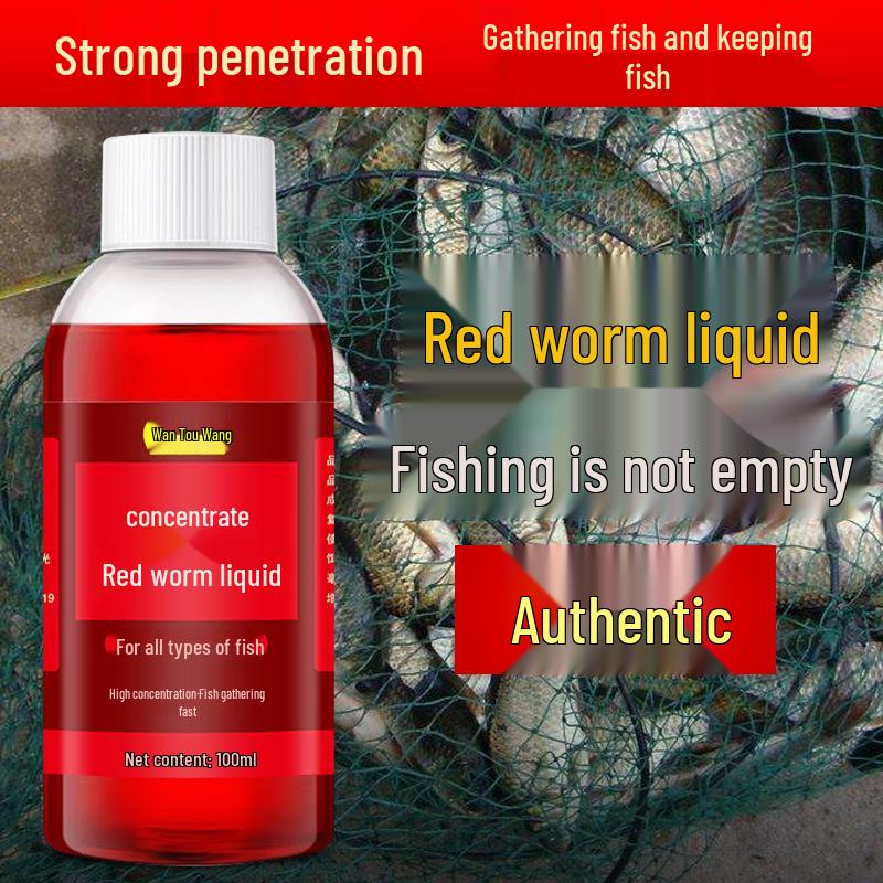 Concentrated Red Midge Fish Attractant Drops for Carp and Bighead – Strong Fishy Scent Bait Enhancer
