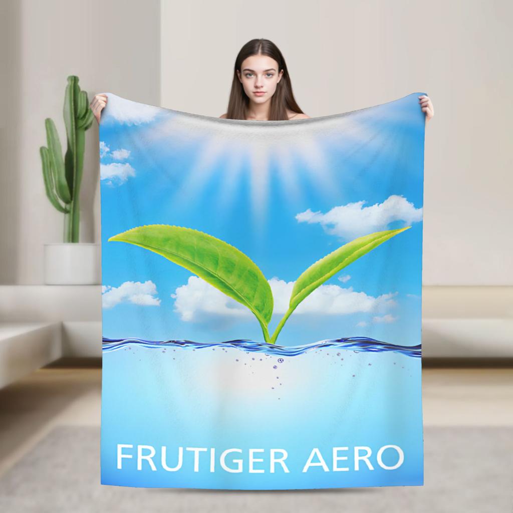 Frutiger Aero Aesthetics Blankets Coral Fleece Plush Air Conditioning 90s Multifunction Throw Blanket for Bed Couch Bedspread