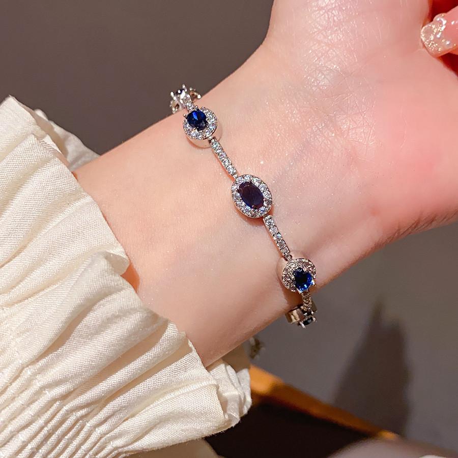 Geometric Zircon Pull Apart Bracelet With Cubic Zirconia For Women Fashion Accessory
