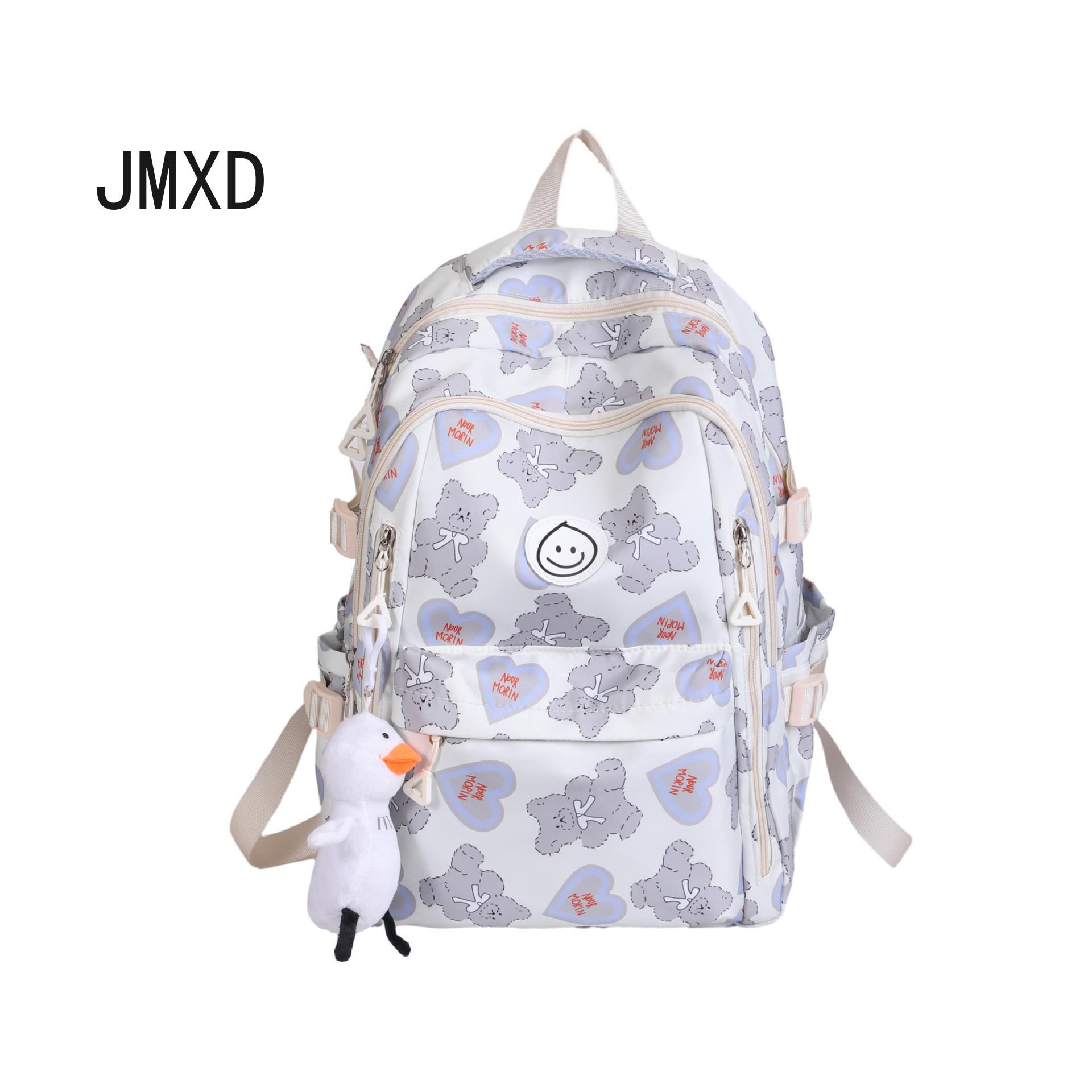 

JMXD-Love Bear Oxford Cloth Backpack Trendy Large Capacity Outdoor Backpack