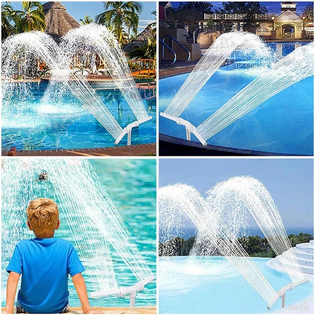 Pool Sprinkler Fountain 360 Adjustable Swimming Pool Double Head Waterfall Pool Sprinkler For garden Inground Pools