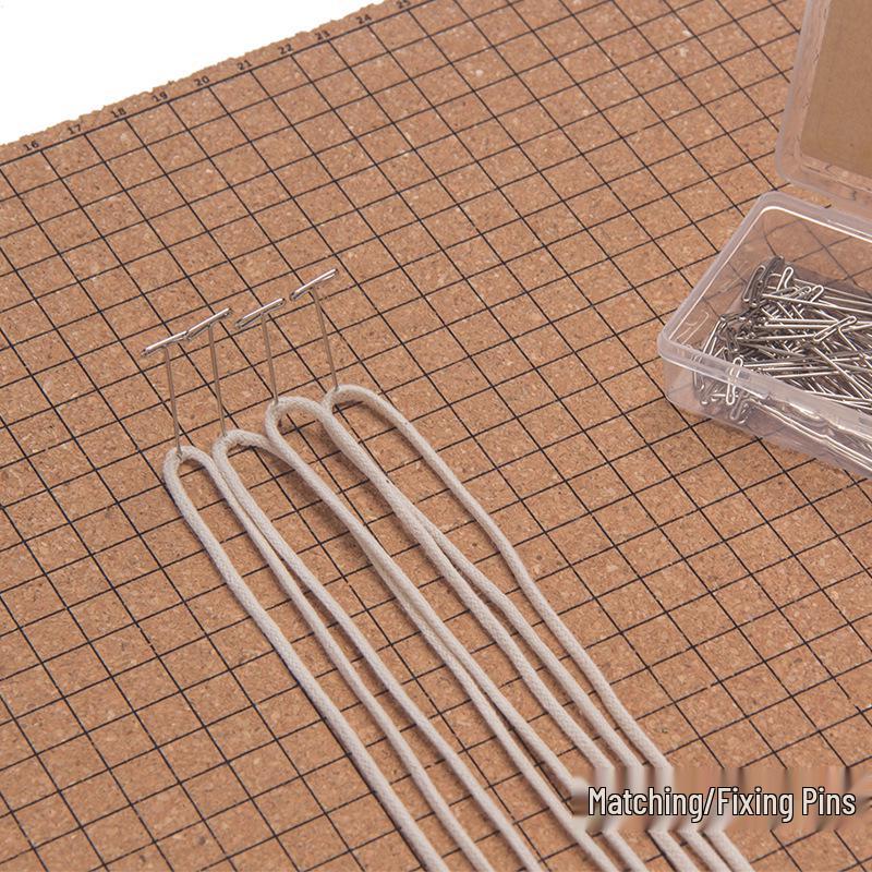 Macrame Braiding Square Pad: DIY Bracelet Weaving Tool, Soft Cork Board