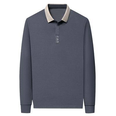 Plush Thickened Multi-color Long Sleeved Polo Shirt