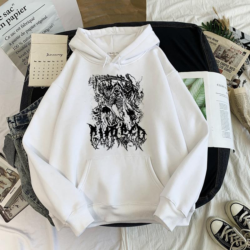 

Свитшот с капюшоном и рукавами в темном стиле Y2K Gothic Couple Butterfly Print, мужские и женские свитшоты 5XL