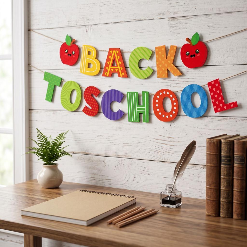Κρεμαστή Γιρλάντα Back to School Είδη Πάρτι για Διακόσμηση