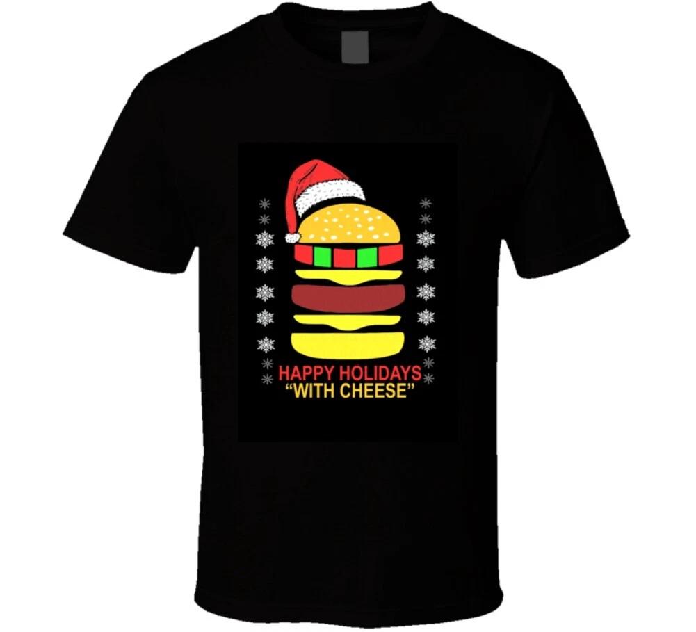 Happy Holidays With Cheese 2021 Christmas Samuel Jackson Funny Gift T Shirt L