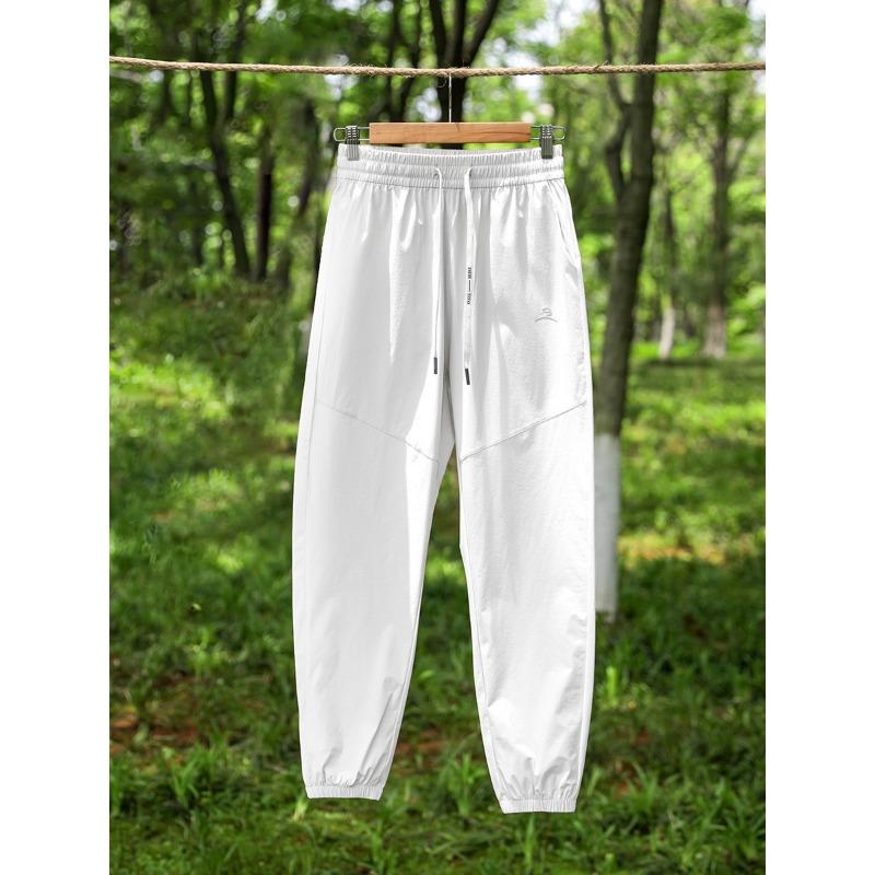 New white sunscreen pants women's summer ice silk quick-drying sweatpants thin sports running breathable casual pants