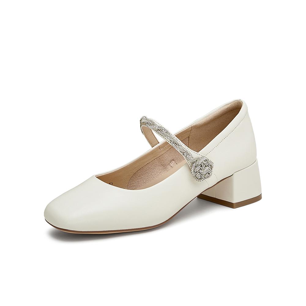 TATA/He She 2024 Autumn Shopping Mall Same Style Shallow Mouth Feminine Mary Jane Shoes