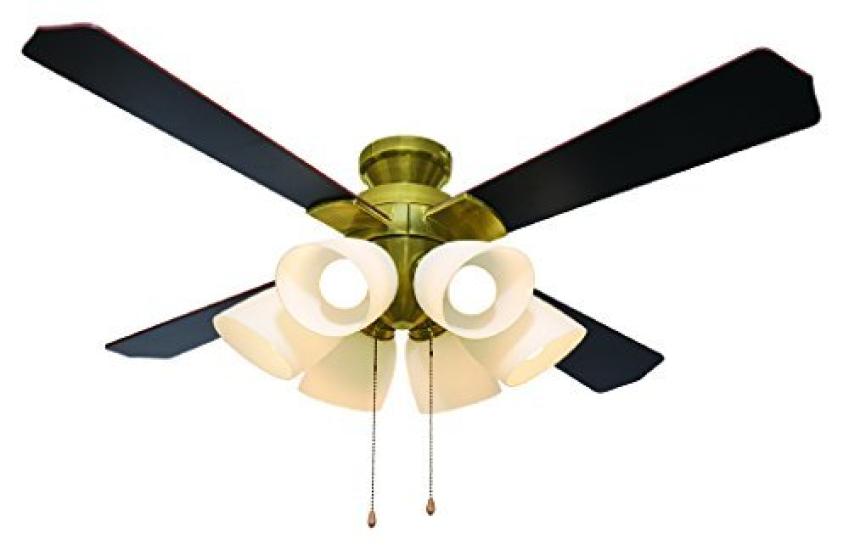 

Tokyo Metal Industry 6-Light Ceiling Fan with Cord, QJ-46AB6ND