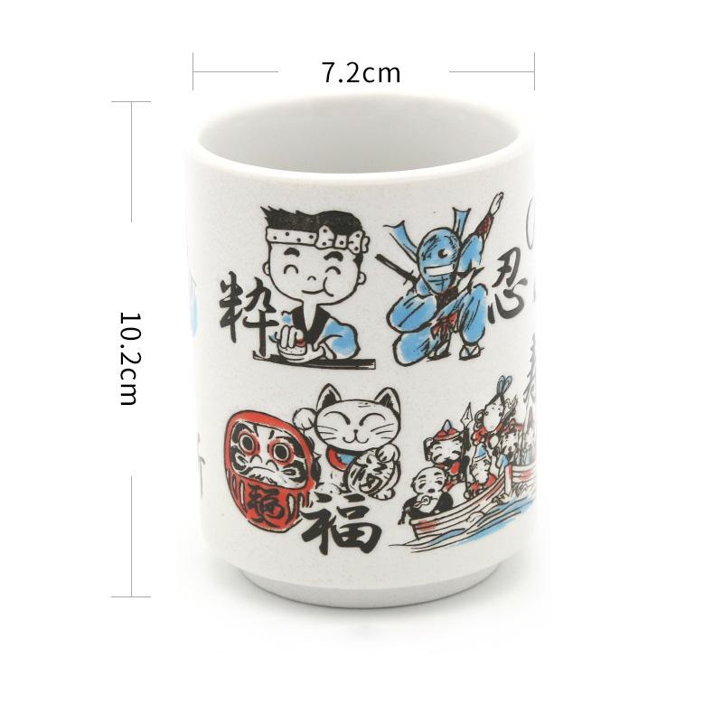 Japanese Style Ceramic Mugs 300ml Tea Wine Sushi Sake Cup Restaurant Decor Water Cup Coffee Mug Tea Cup Asian Culture Gift