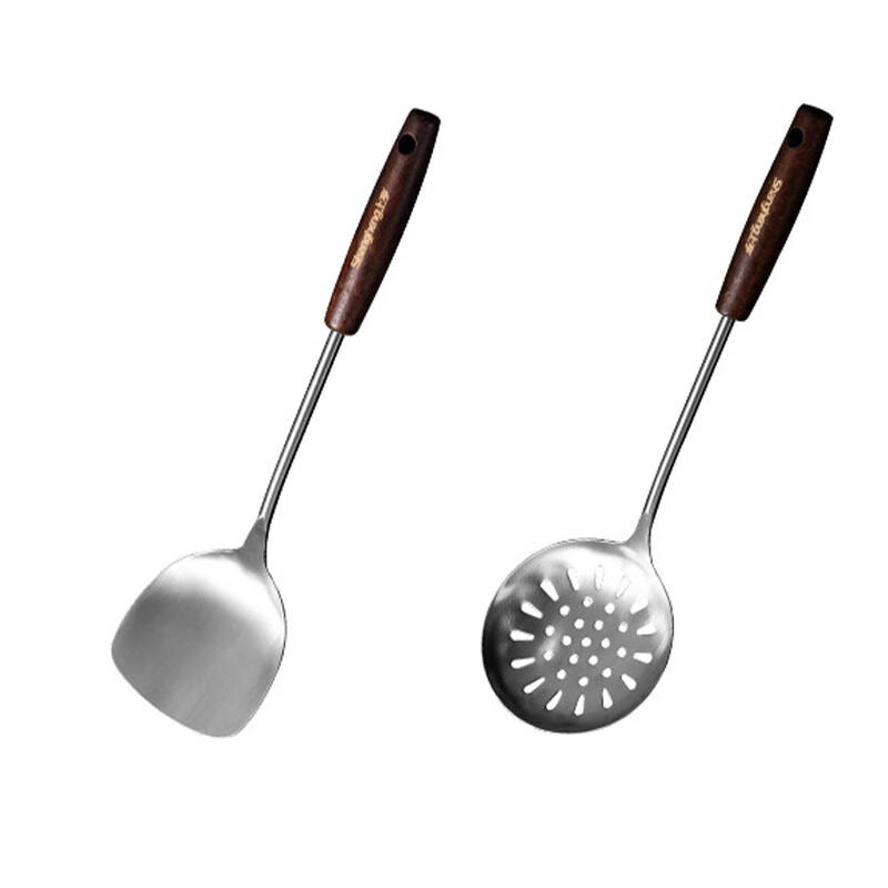

Shangheng Stainless Steel Spatula and Slotted Spoon Set