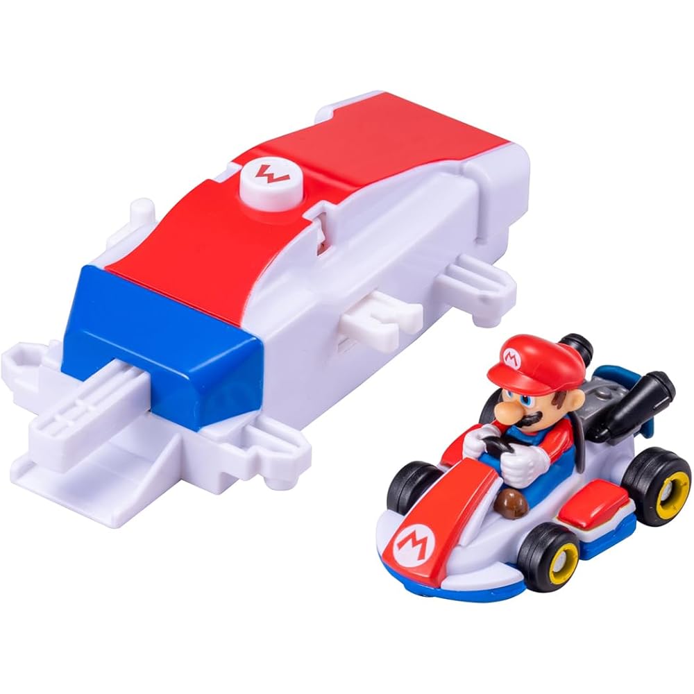 Takara Tomy Mario Kart Drift Starter Set with Mario & Standard Kart Toy Car for Ages 3 and Up