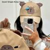 Capybara Stickerei Paar Baseballkappe Sonnenschutz Papa Hüte Trendig Atmungsaktiv Golfkappe Unisex Capibala Hut Baseballkappe