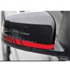 4x Adesivo de vinil vermelho de fibra de carbono para carro, decalque para espelho retrovisor, acessórios faça você mesmo