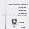 Stainless Steel Dispensing Valve Syringe Needle, 110mm Long, 100mm Tube, Pointed Tip