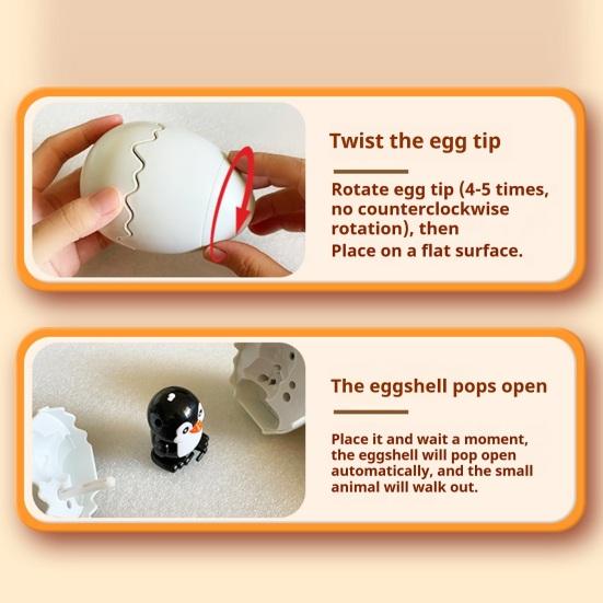Wind-up Animal Egg Toy Broken Egg Duck Dinosaur Penguin Capybaras Clockwork Toy Toddlers Boys Girls Walking