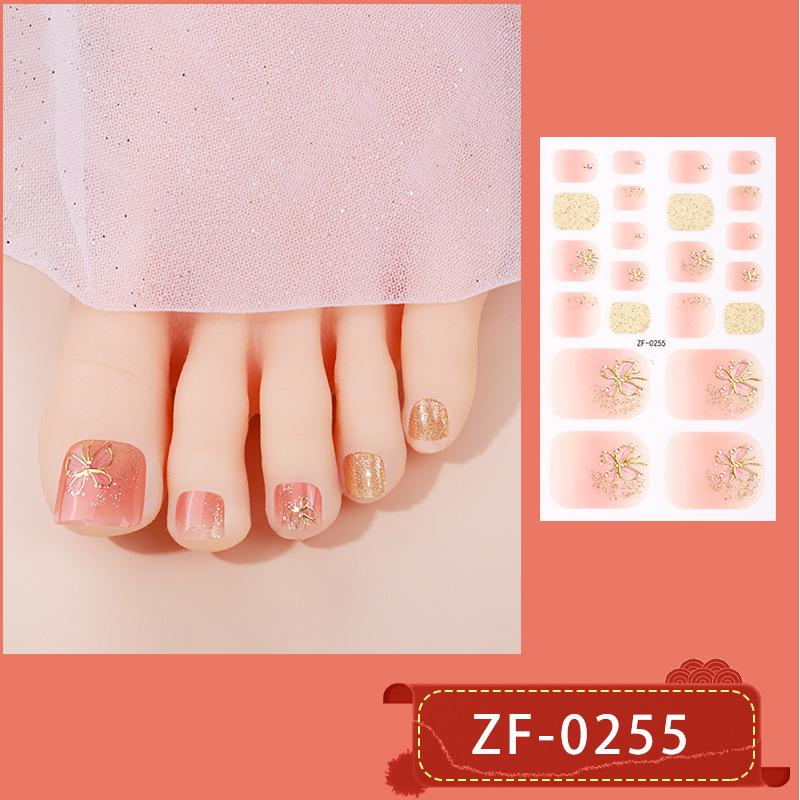 New Toe Nail Stickers 3D Manicure Stickers Toenail Bronzing Imitation Diamond Girl Cute Nail Polish Film Manicure Stickers