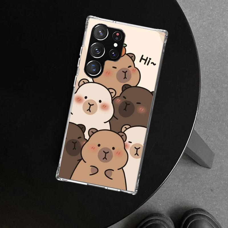 Bunny Capybara Cartoon Animal Phone Case Cover for Samsung Galaxy S26 S25 Edge S24 S23 Ultra S22 Plus S21 FE S20 + Art Customize
