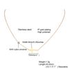 Delicate Petite Sideway Cross Necklaces Pendant Women Stainless Steel Thin Chain Link Christian Jewelry