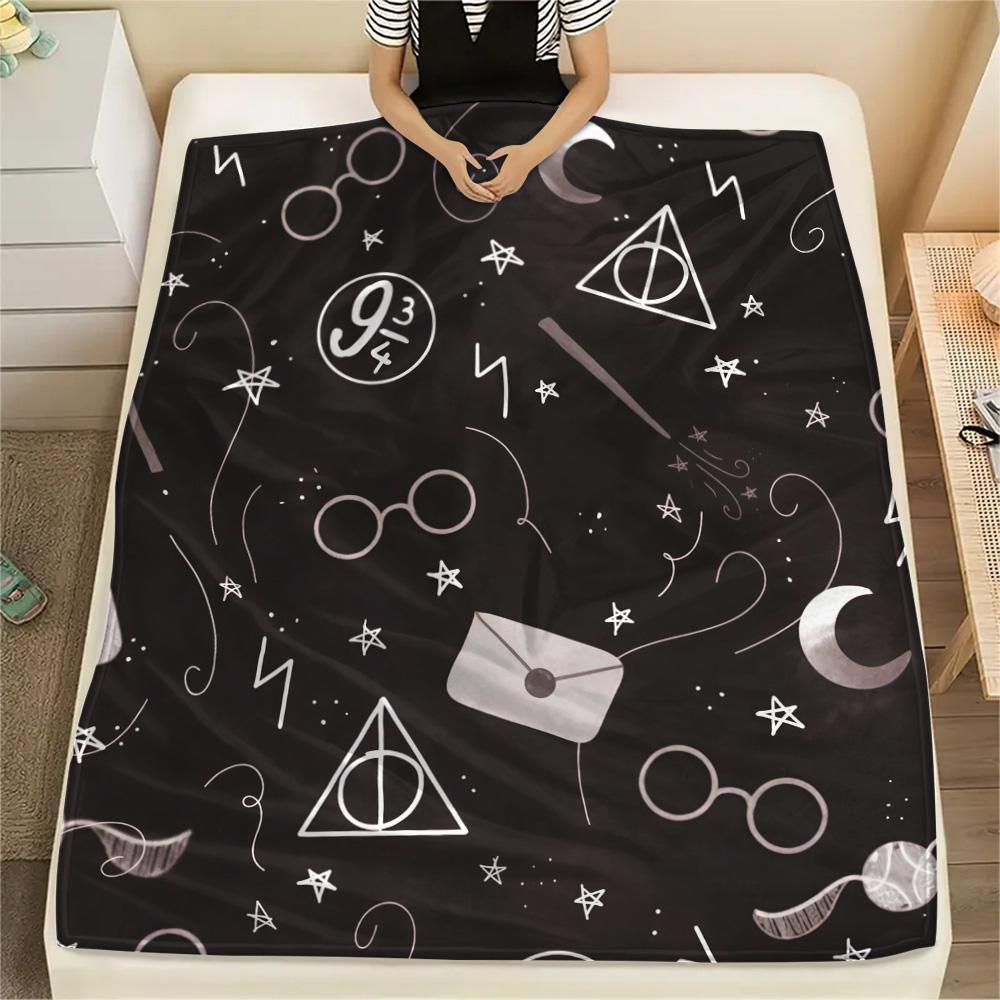 Harry Potter Flannel Blanket, High quality Comfortable for All Seasons, Home Decor, Warmth and Comfort
