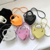 Fashionable Heart Purse With Chain Strap Small Square Bag For Women In Various Colors