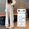 LANGSHA Women's High-Waist Loose Wide-Leg Drapey Pants