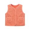 Children's Autumn Winter Lamb Wool Warm Waistcoat Girls Boys Plush Vest Single Breasted Double Layer Warm Tops