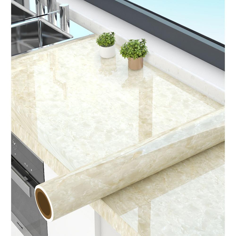 40cm Marble Self Adhesive Wallpaper Vinyl Contact Paper PVC Waterproof Wall Stickers For Kitchen Decorative Film Home Decor