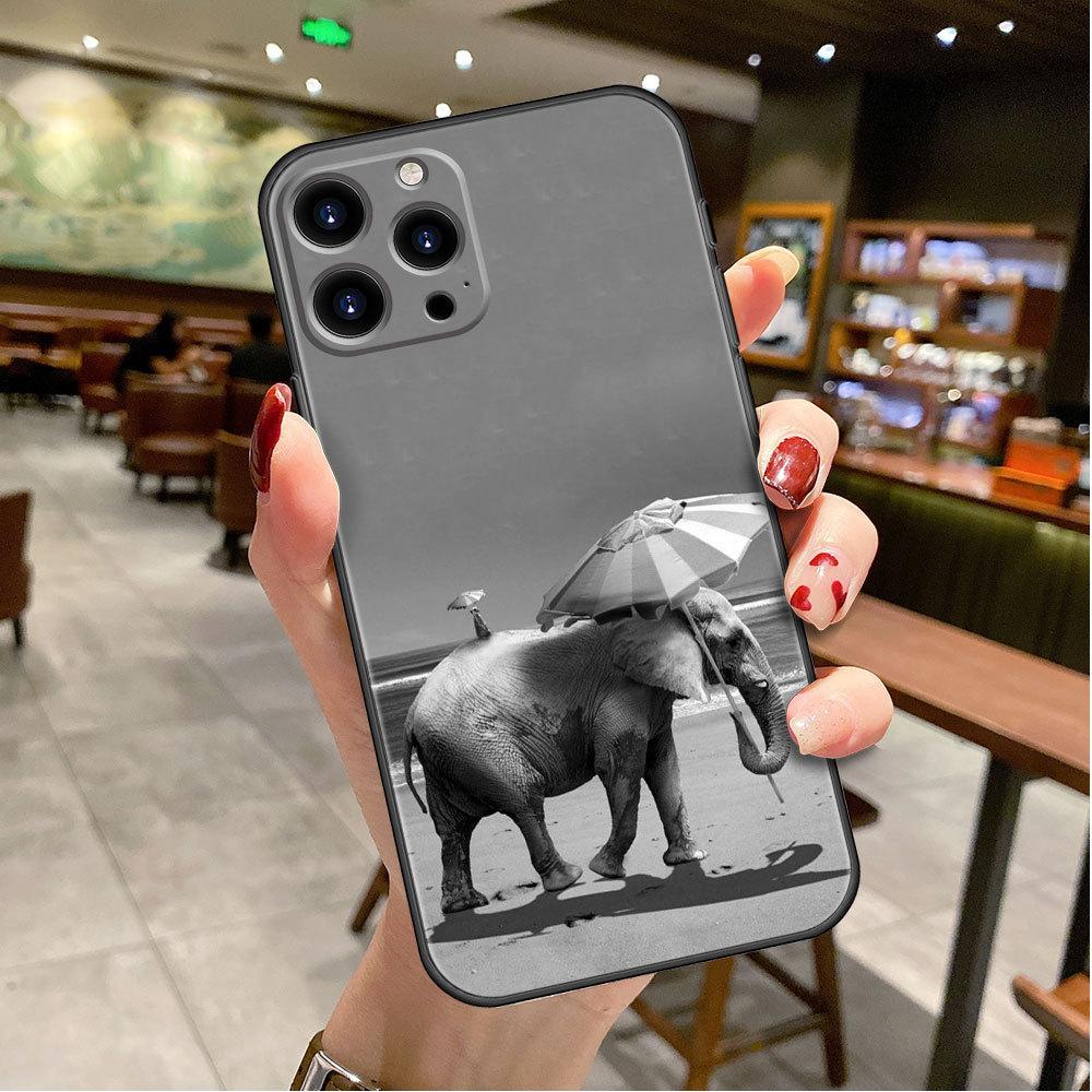 Applicable To IPhone16 Mobile Phone Case New Lion Tiger Elk Cat Animal Case