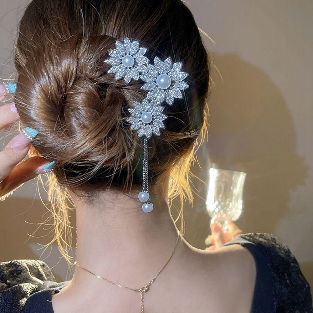 Design Tool  Pearl Hairpin Hanfu Hair Sticks Ancient Style Hairpin U Shaped Hairpin