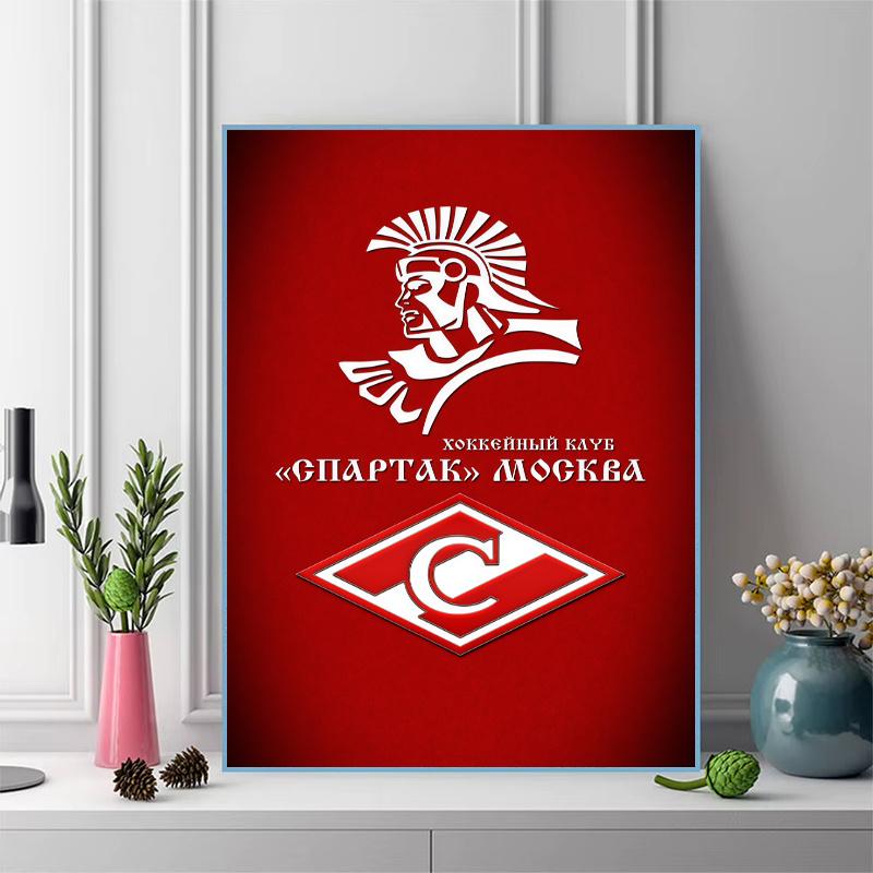 Spartak Moscow Fire.71 100% Round Full Drill 5D DIY Diamond Painting Embroidery Cross Stitch Rhinestone Décor