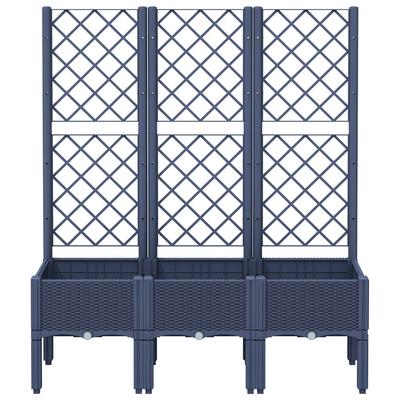 Planter with Trellis Blue Gray 120 X 40 X 142 Cm PP