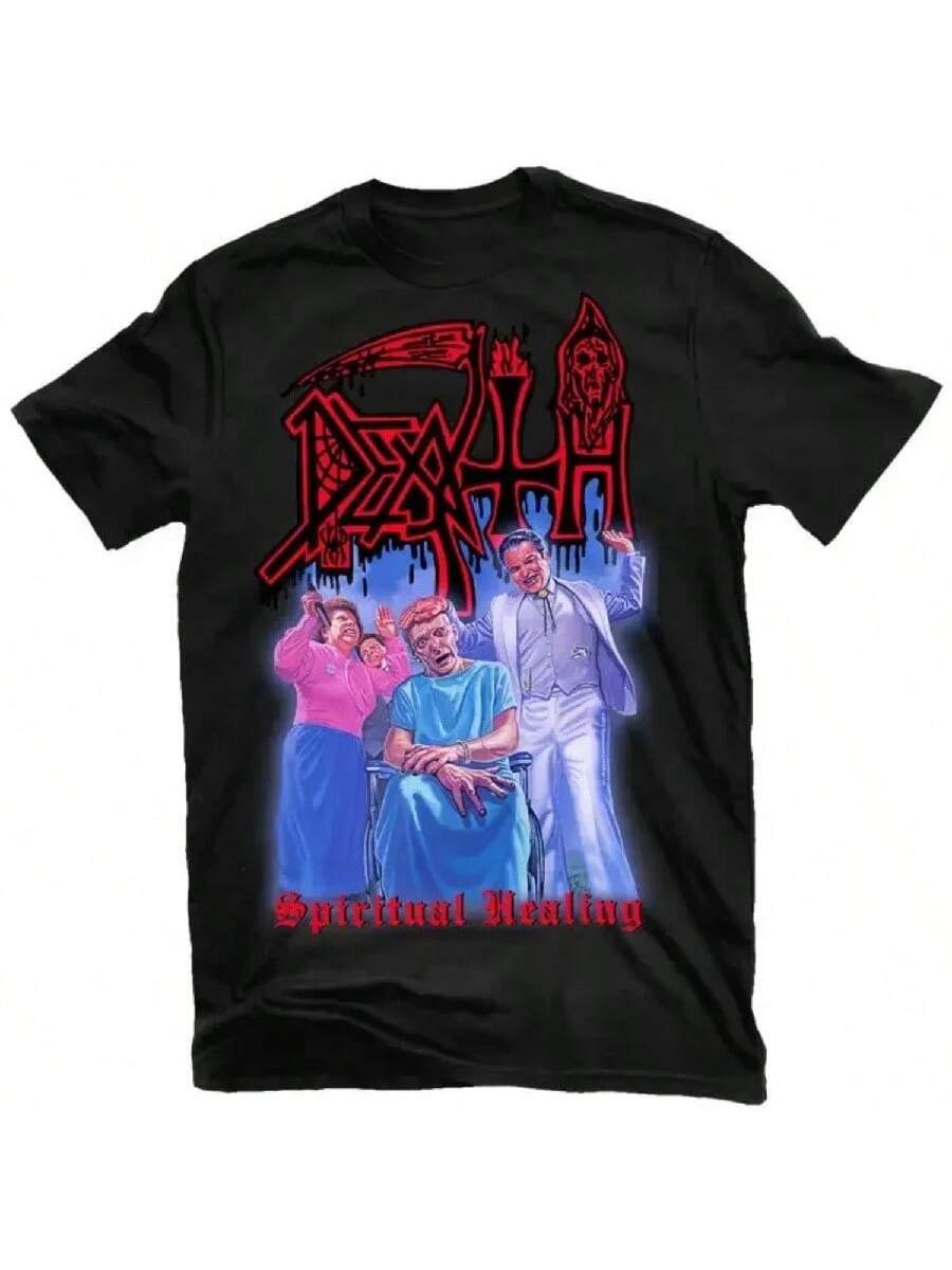 

Юмористическая футболка «Представитель дэт-метала» для мужчин и женщин, летняя хлопковая футболка группы, дэт-метал, футболка с коротким рукавом S