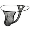 Men Briefs U Convex Great Elasticity Lace Jockstrap Spider Web Pornographic See-through Comfortable Mesh Men G-string for Inner Wear