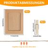 30pcs 4x6" Brown Cardboard Photo Frames W/ Wooden Clips & Hemp Ropes - Perfect for Wall Decor & Displays