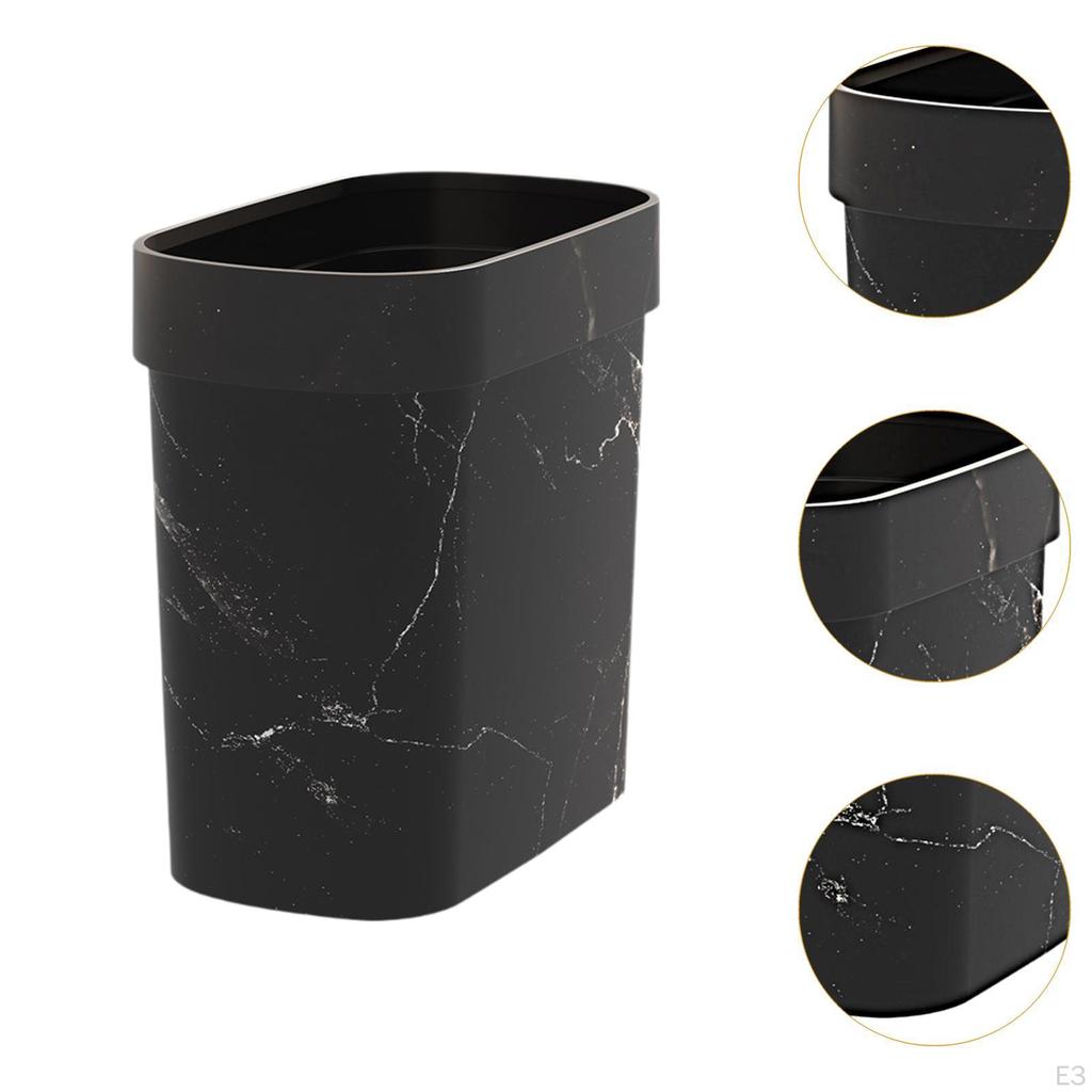 Marmor Baderomsavfallsbøtte Søppelkurv Beholder Moderne Husholdning
