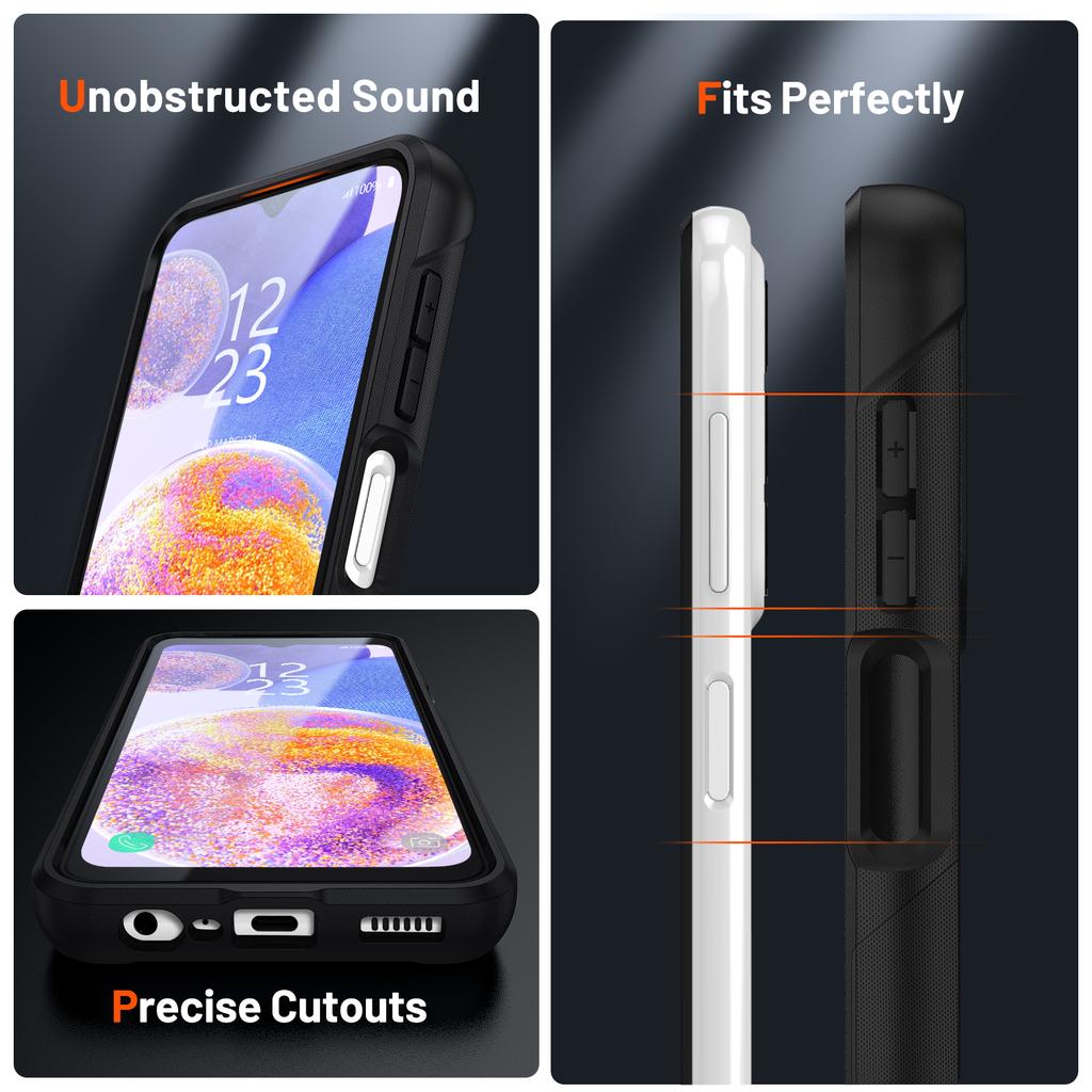 Heavy Duty Armor Shockproof Phone Case For Samsung Galaxy A13 A23 A33 A53 A73 A32 A52 5G Soft TPU Frame Hard Plastic Back Cover