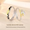 Tichya Kleiner Prinz & Planet S925 Sterling Silber Unisex Offene Ringe - Nischen-Design