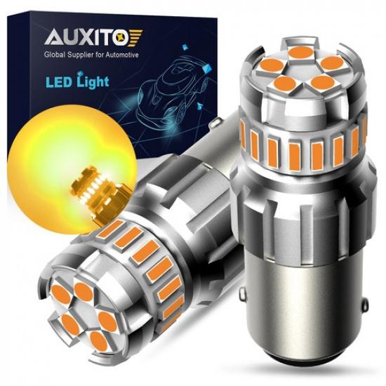 2X AUXITO Yellow Turn Signal Indicator Light Bulb 1156 BA15S P21W LED EOOH