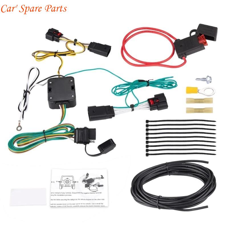 Y4UA Heavy Duty Trailer Wiring Harness Adapter 56407 Fit for Vehicles Facilitates Safe Light Function During Tow Weatherproof