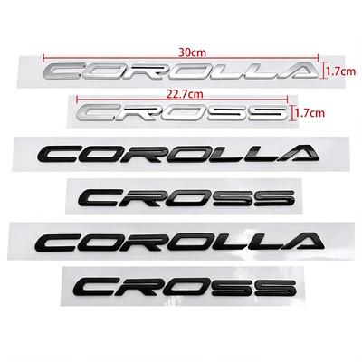 New 3D ABS COROLLA Letter Emblem Gloss Silver Black Rear Trunk Badge Sticker Fit Corolla E170 E180 E210 Sedan Hatchback C