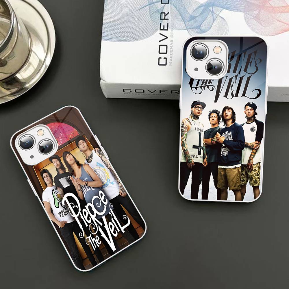 P-Pierce The V-Veil Band Tempered Glass For Iphone 14 13 12 11 Pro Mini XS MAX 14Plus X XS XR Fundas