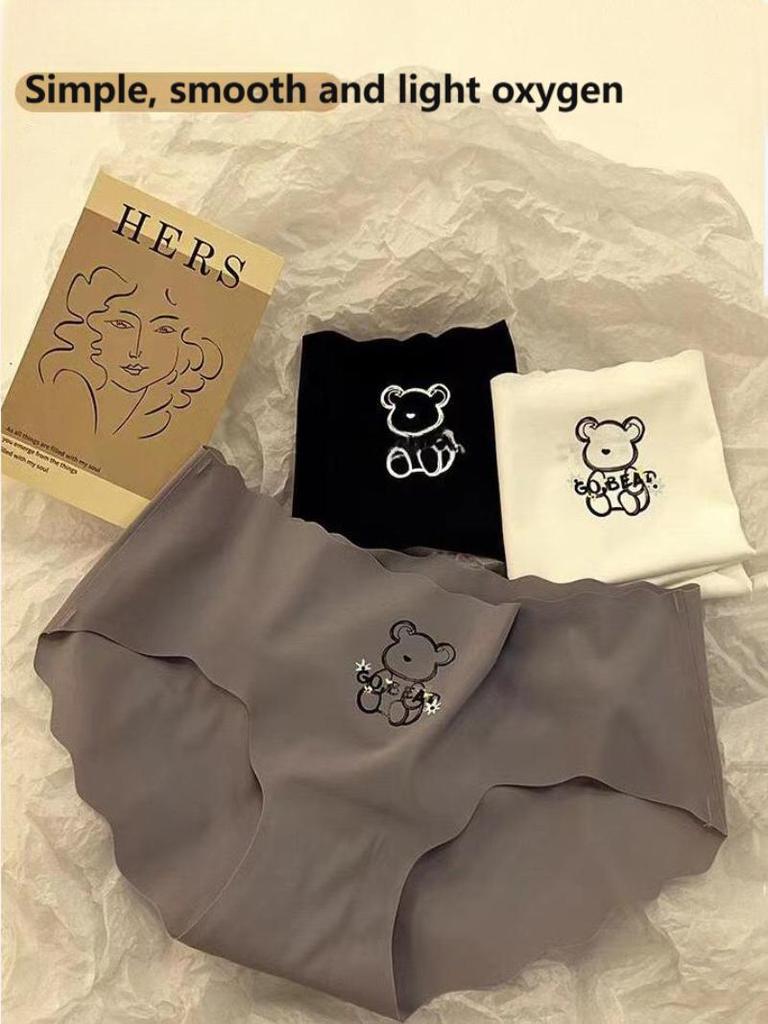 Culotte de sous-vêtements sans couture en soie glacée ondulée fine pour femme, respirante, à séchage rapide, motif imprimé, entrejambe en pur coton, sous-vêtements pour femmes