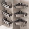 Punch-Free Bathroom Corner Triangle Shelf