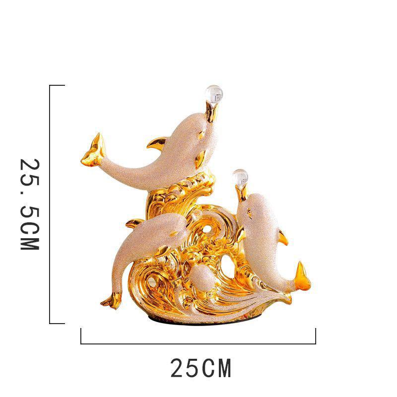 Moderne Kreative Delfin Statue Keramik Zubehör Haus Schlafzimmer Schreibtisch Schrank Dekoration Artikel Büro Café Tisch Skulptur Dekor