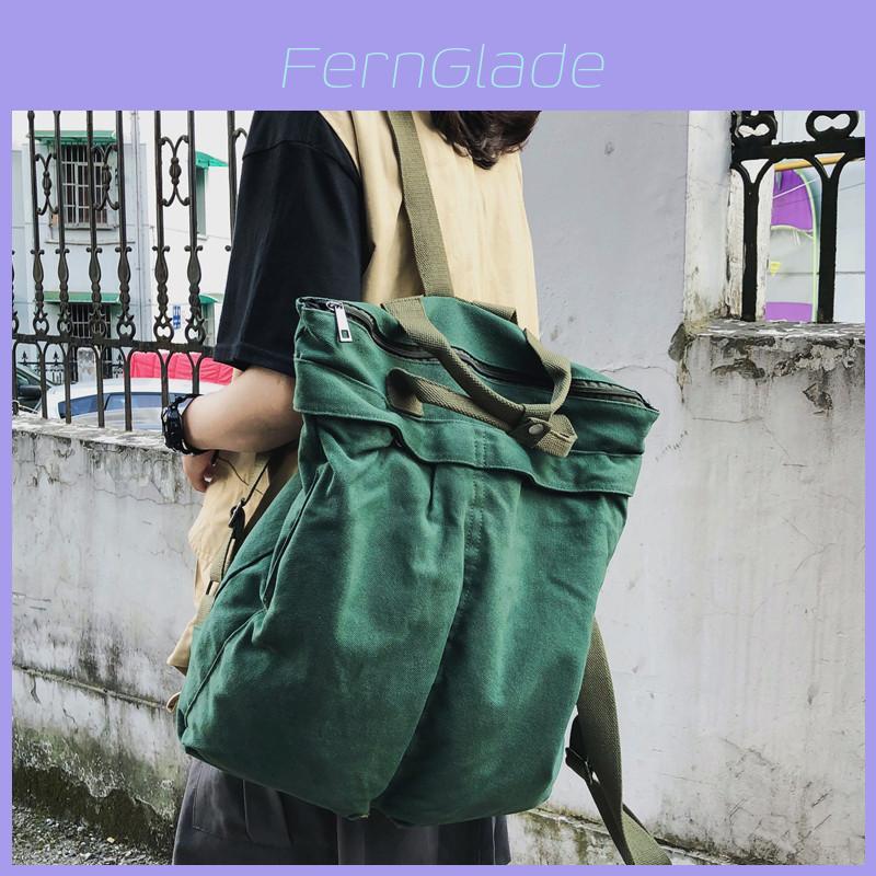 Literary Canvas Backpack Women Korean Fashion Student School Bag Large Capacity Travel Backpack