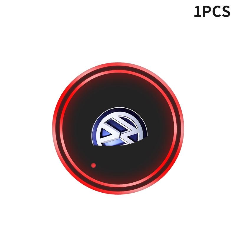 

Car Stickers 2025 Hot New Car Colorful LED Luminous Light Cup Holder Insert Coasters For Volkswagen VW GTI Golf Amarok B5 B6 B7