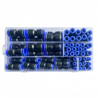 140-Piece Pneumatic Push-In and Quick-Release Fittings Set