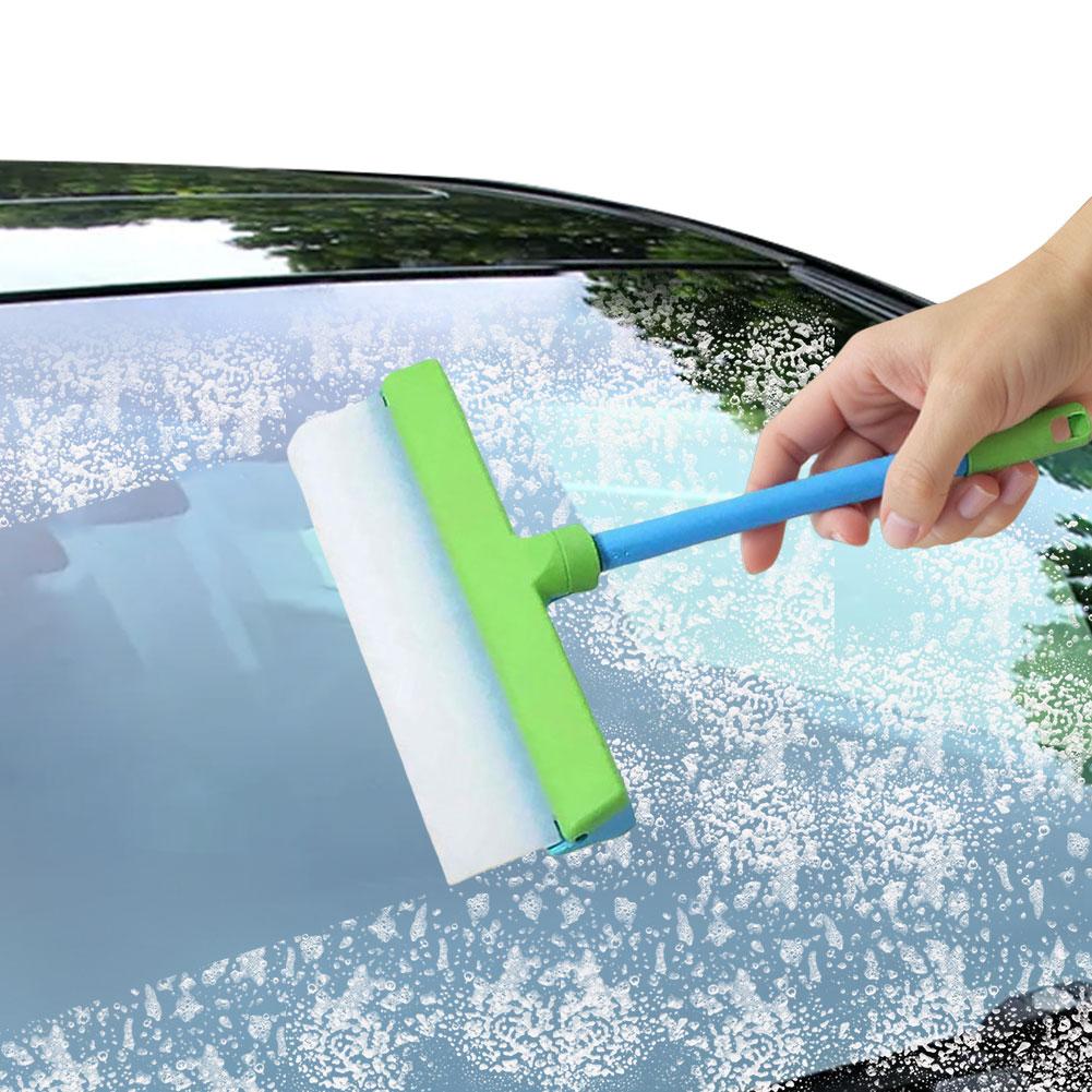 T bar Silicone Window Squeegee Kit Reusable Multifunction Clean Scraper Wear Resist Microfiber Cleaning Mop for Glass Mirror Doo