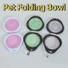 Double Bowl Collapsible Dog Dish Food Grade Pet Food Water Feeding Tray Pet Travel Feeder  Outdoor